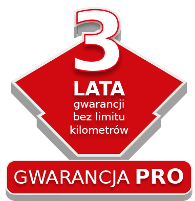 Gwarancja PRO - 3 lata dodatkowej gwarancji bez limitu kilometrów